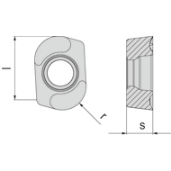 Indexable cutting insert XCHT 062220 FN SW10NM