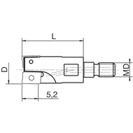 Screw-in milling cutter 10 mm/M6 for 2 x AP..0602