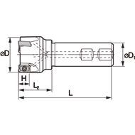 End milling cutter 4-10-POWER 20x100mm, D1=20mm, for 3 II LN.X100605
