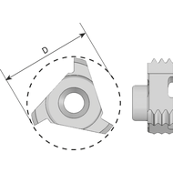 Cutting insert C10 I 0,5 metric ISO full profile (insert size 9mm) AMT7