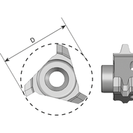Cutting insert C10 I 2 TR trapezoid (insert size 10mm) AMT7