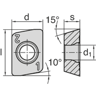 Indexable cutting insert XDMW 090316SR HC4415