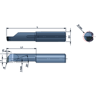 Schneideinsatz R050.1-5 ø4, L1=4.5, R=0.05 tmax=0.1, Dmin=1.0 CBN