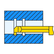 Mini-børe cutting tool set no. 2 internal recess turning