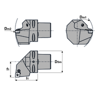 Polygonal indexable insert holder PSC63 PCMNN45060 12 for index. insert CN..12