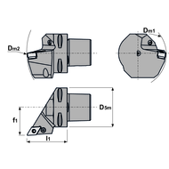 Polygonal indexable insert holder PSC40 PDJNR27050 15 for index. insert DN…15