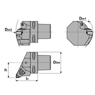 Polygonal indexable insert holder PSC40 MWLNR27050 8 for index. insert WN…08