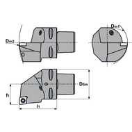 Polygonal indexable insert holder PSC40 SCLCR27050 9 for index. insert CC…09