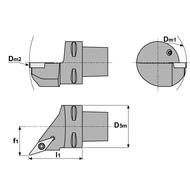 Polygonal indexable insert holder PSC40 SVHCL27050 11 for index. insert VC…11