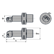 Polygonal boring bar PSC40 PCLNR17090 12 for indexable insert CN..12