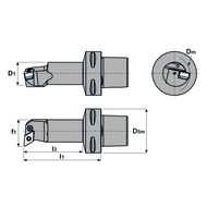 Polygonal thread internal holder PSC40 SIR14060 16 for indexable insert IR16