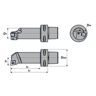 Polygonal boring bar PSC40 SCLCL11070 9 for indexable insert CC…09