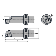 Polygonal boring bar PSC40 SDUCL17090 11 for indexable insert DC…11
