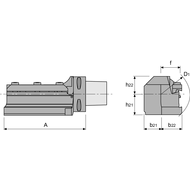 Polygonal recessing blade holder PSC50 18 540 50 26 R