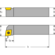 Clamp mounting SCLCL 2020 K09 - B, setting angle 95° for turning inserts CC….09