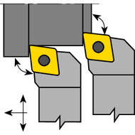 Clamp mounting SCLCL 2020 K09 - B, setting angle 95° for turning inserts CC….09