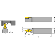 Clamp mounting SVVC-N 1010 X11-A, 72.5°, for VC..1103..