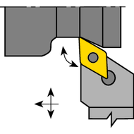 Clamp mounting PDJNR 2525 M15 - B, setting angle 93° for turning inserts DN…1506