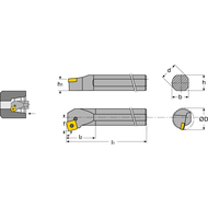 Bohrstange S25T PSKN-L 12, 75°, für SNM.1204..