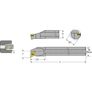 Boring bar A20Q SVUC-L-11 setting angle 93°, for turning inserts VC..1103.., IC