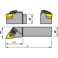 Tool holder DLOCK DDJNR 2525M15-A IC 93° for DP DN…15