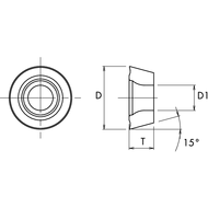 Milling insert RDGT 1204-MO-T JC8015 PVD-coated