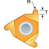 Grooving insert with radius 16IR/EL R 0,5 HC5640 (for holder SIR..16 + SEL..16)