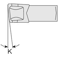 Recessing insert KGTR-2-8D DC340 uncoated, K=8°, right