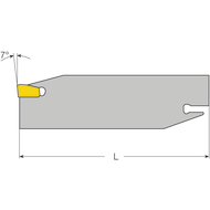 Recessing blade AH101 19 1 (parting-off and deep grooving) W=1,6mm, Ømax. 32mm