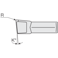 Recessing insert AIMC 42156 HC3630 coated, K=0°