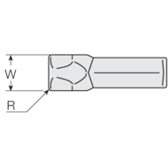 Recessing insert AIMJ 2 HC3635 coated, K=0°