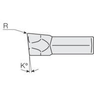 Recessing insert AIMJ 2 HC3540 coated, K=0°