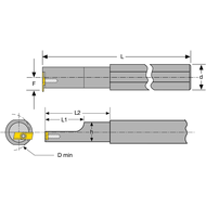 Boring bar SARA-MINI THI-7-20 L Ø20x140mm, left
