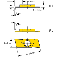 Grooving insert SAL11P100RR-P07 PH7920