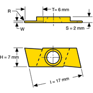 Grooving insert SAL60G100R-GR PH7920