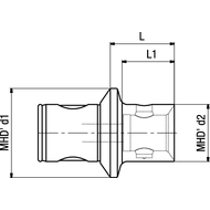 MHD reducer RD 20/16.20 MHD'20 to MHD'16