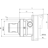 MHD high-precision boring head TRM50/63 MHD'50 Ø77-125mm