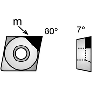 CBN turning insert CCGW 60202 ABC25/F sharp-edged