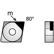PKD turning insert CNGA 120404 ADC10/F sharp-edged