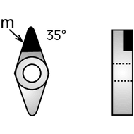 PKD turning insert VNGA 160404 ADC/F sharp-edged