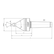 Centring point 60°, live MK2 (extended running point), workpiece max. 170kg