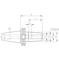 Shrink fit holder DIN69871AD SK40, 3mm A=80mm