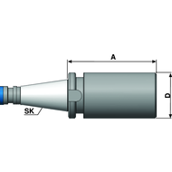 Boring bar blank DIN2080 SK40, A=250mm D=63mm