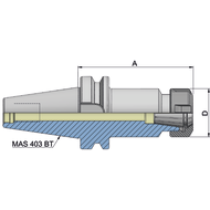 Spannzangenfutter ER16 MAS403AD BT30, 1-10mm A=70mm G2,5 25.000