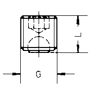 Whistle-notch clamping screw M6 for D=6mm