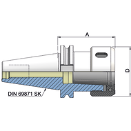 Spannzangenfutter OZ (DIN6388) DIN69871AD SK30, 2-16mm A=60mm G2,5 25.000