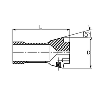 Emergency dead-length collet DIN6343 173E pre-drilled to 3mm hard. and tempered