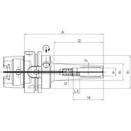 Hydraulic expansion chuck 3° DIN69893 HSK-A63, 3mm A=120mm ultra-slim version