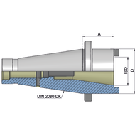 Adapter sleeve/reducing bush DIN2080 SK40-SK30 A=50mm