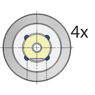 Milling cutter holding fixture (DIN6359) DIN69893 HSK-A100, 6mm A=80mm with CB